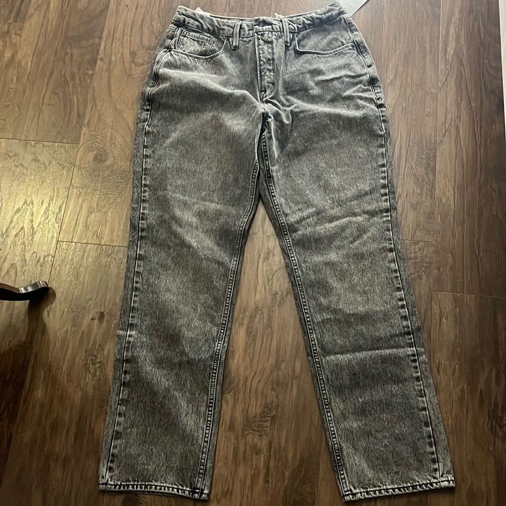 Good American Good Icon Loose Fit Black jeans Size 14 NWT $155